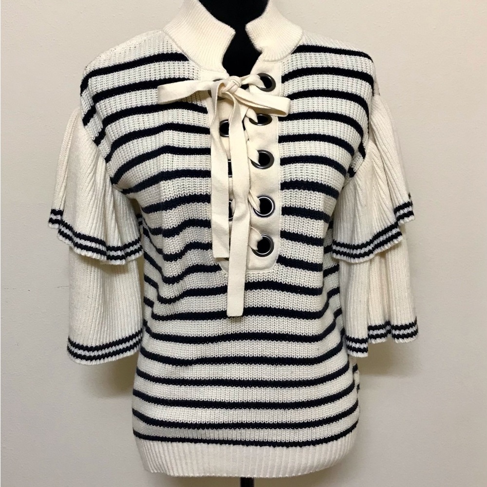 SELF-PORTRAIT STRIPPED SWEATER